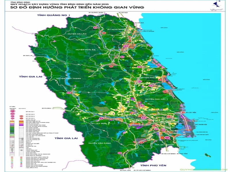 Diện tích và phạm vi của bản đồ quy hoạch tỉnh Bình Định